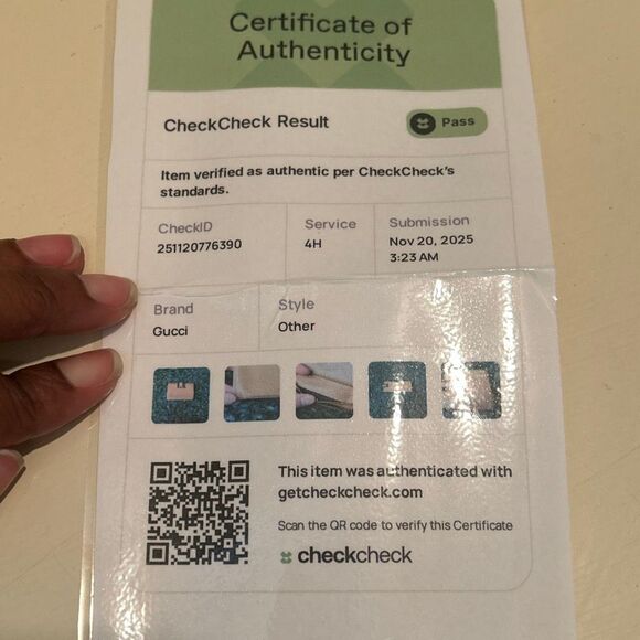 Gucci Compact Bifold Wallet Camel Tan Leather Stripe Flap Neutral Luxury Preppy - Picture 12 of 12